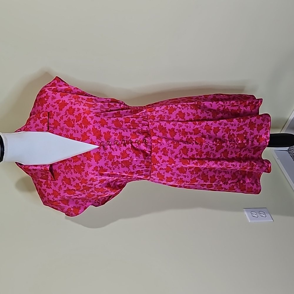 ZARA Floral V-Neck Mini Dress